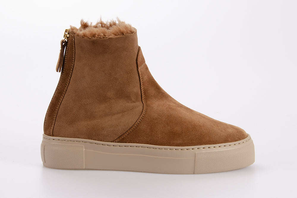 AGL Donna Sneaker alta D925510 FERGUS MOUTON COGNAC 