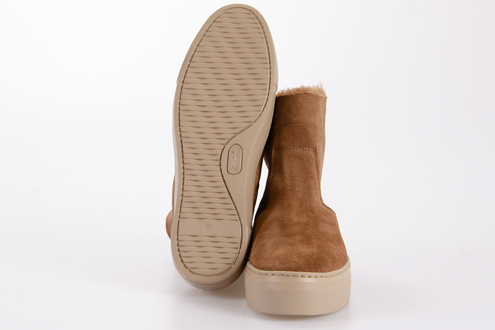 AGL Donna Sneaker alta D925510 FERGUS MOUTON COGNAC 