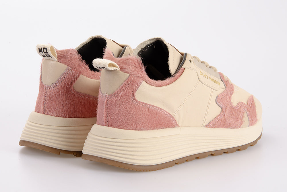 MOMA Donna Sneaker 72601 BEIGE/ROSA 