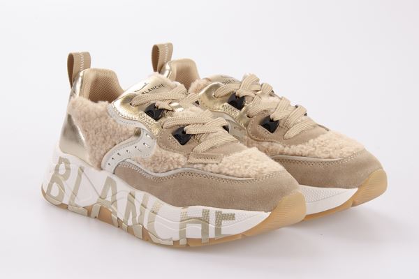 VOILE BLANCHE Donna Sneaker CLUB105 LIGHT BROWN-PLATINUM 