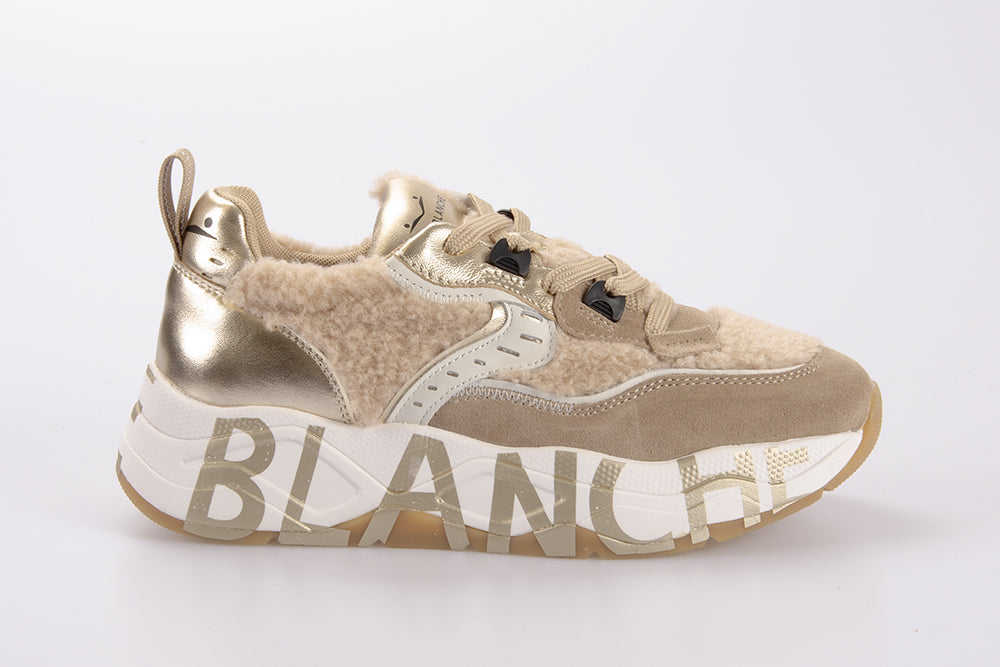VOILE BLANCHE Donna Sneaker CLUB105 LIGHT BROWN-PLATINUM 