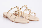 PAOLO FERRARA Donna Sandali CR2904 T15 NAPPA LAMINATO PLATINO 