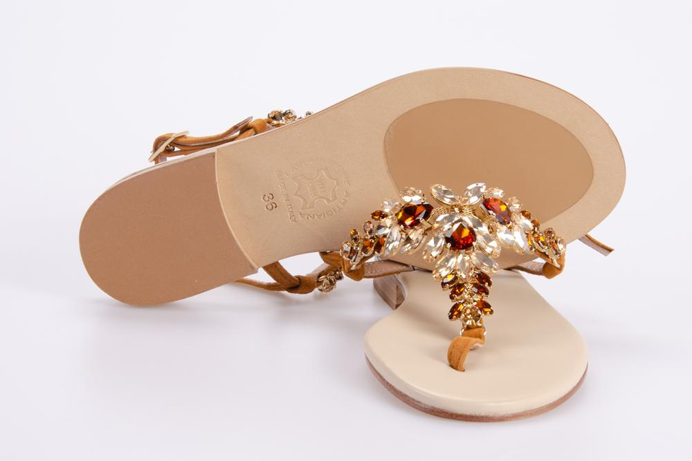 PAOLO FERRARA Donna Sandali CR2645/C CAMOSCIO TAN 
