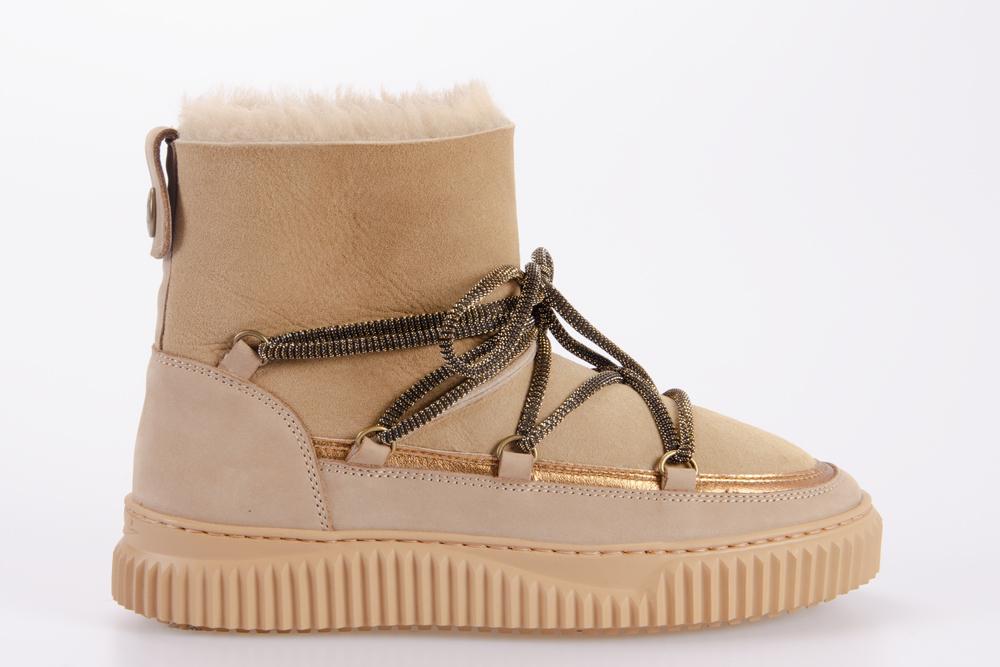 VOILE BLANCHE Donna Stivaletto 2016958 CORTINA SHEARLING BEIGE BRONZE 
