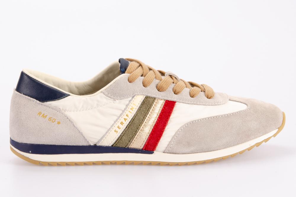 Serafini Uomo Sneaker PE26XRM51 WHITE BEIGE TRICOLORE 