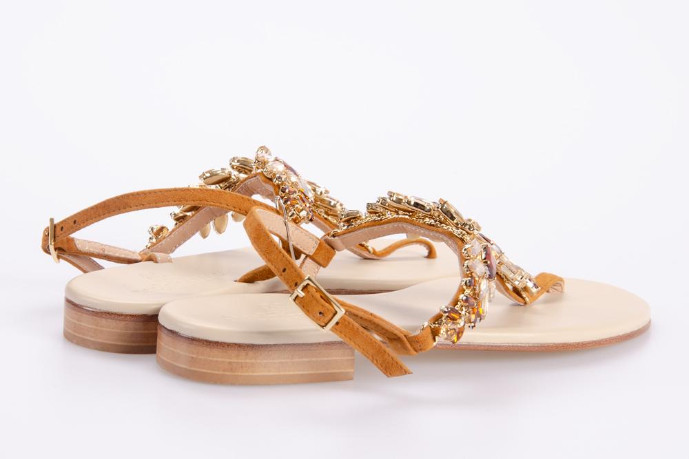 PAOLO FERRARA Donna Sandali CR2645/C CAMOSCIO TAN 