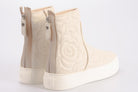 AGL Donna Sneaker alta D925576 MEGHAN EMBROIDERY GESSO MILK 