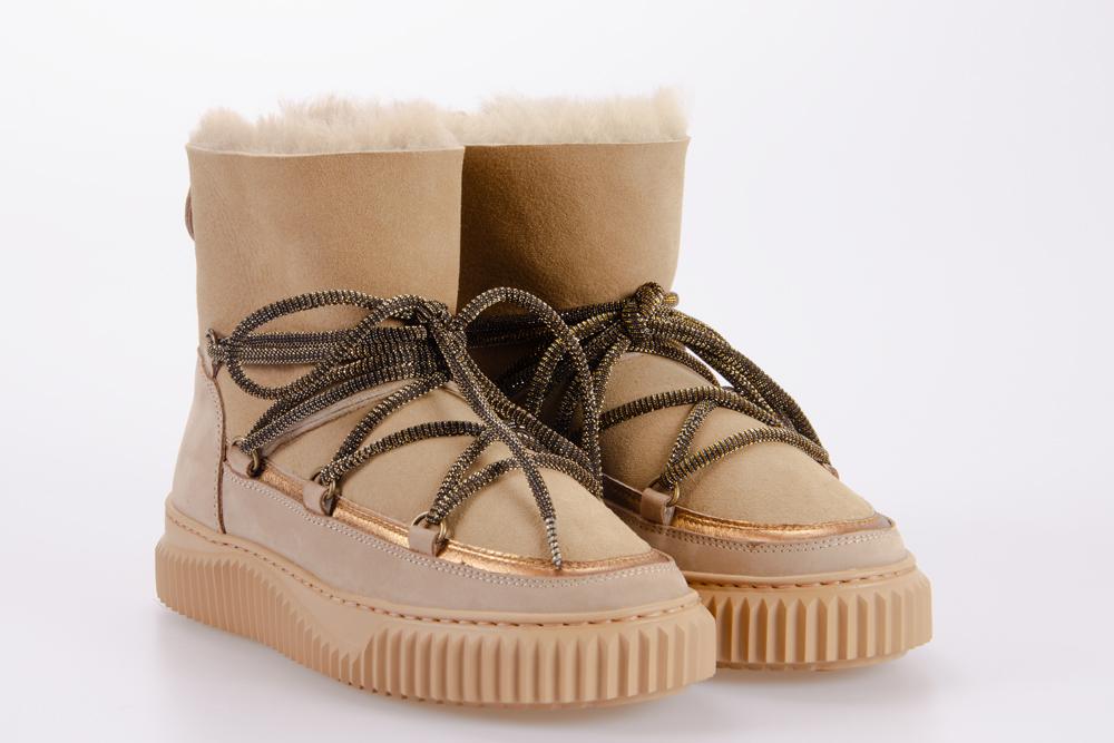 VOILE BLANCHE Donna Stivaletto 2016958 CORTINA SHEARLING BEIGE BRONZE 